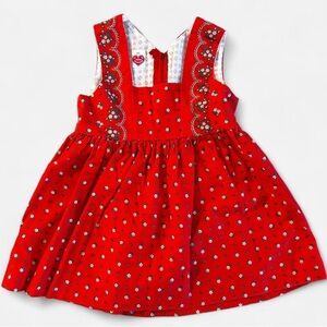 Vintage Rare Wiener Werkstätte Red and white dress